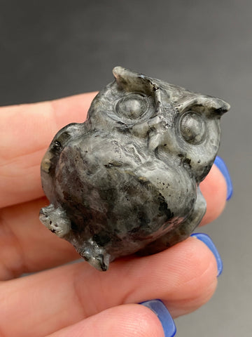 Larvikite Crystal Owl