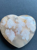 Flower Agate Heart - flat back (Cabochon Style) - Various Choices