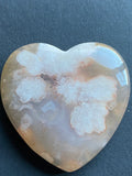 Flower Agate Heart - flat back (Cabochon Style) - Various Choices