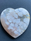 Flower Agate Heart - flat back (Cabochon Style) - Various Choices