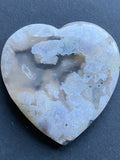 Flower Agate Heart - flat back (Cabochon Style) - Various Choices