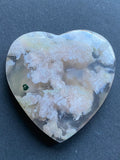 Flower Agate Heart - flat back (Cabochon Style) - Various Choices