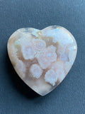 Flower Agate Heart - flat back (Cabochon Style) - Various Choices