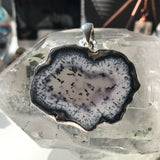 Merlinite Dendritic Opal Pendant - 925 Sterling Silver