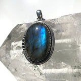 Labradorite Pendant - 925 Sterling Silver - Handmade