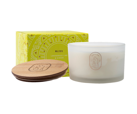 Large Soy Candle - 3 wick - 50hr - BLISS Lemongrass, Lime & Ginger