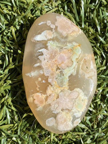 Flower Agate Palm Stone - Various Choices